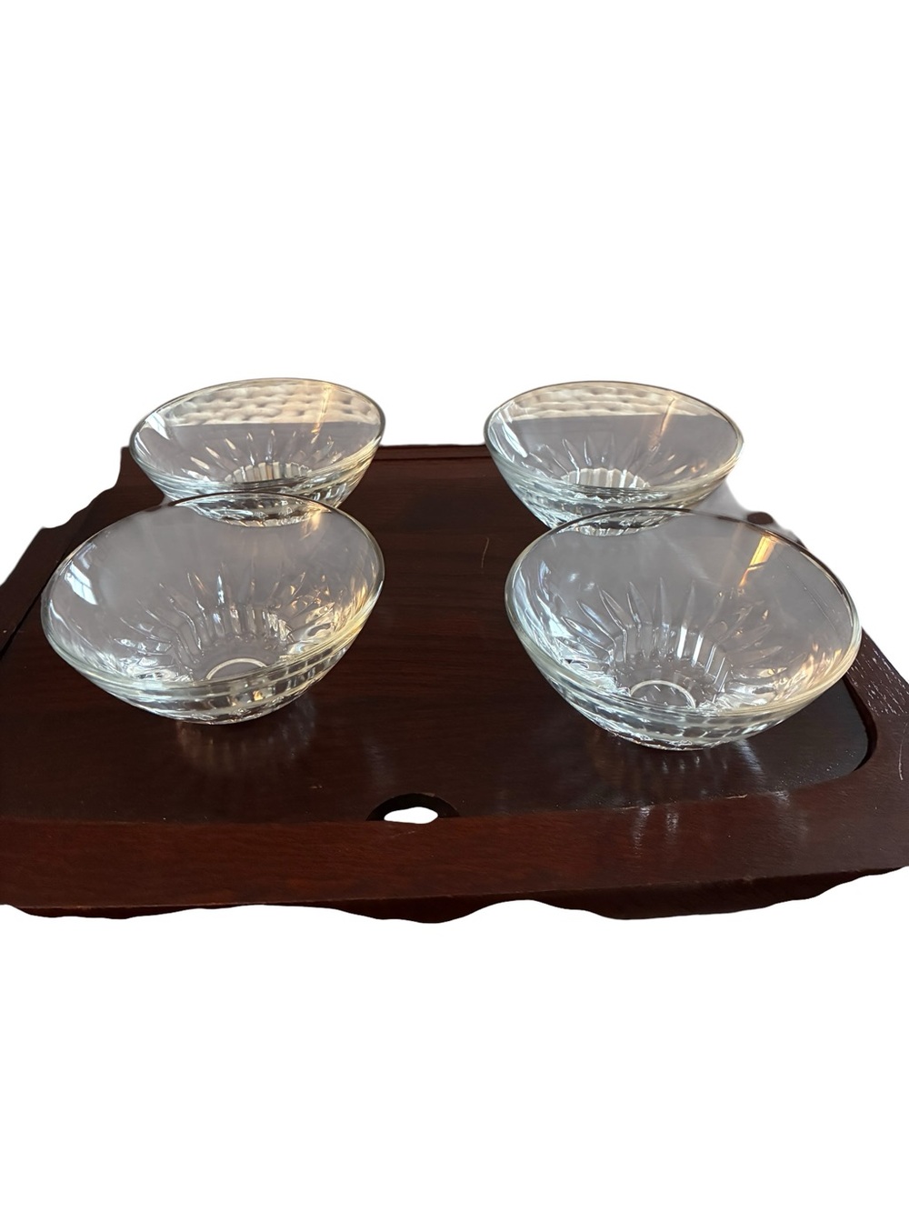 Clear Glass Serving Bowls Set of 4 - Versatile Home Dining Bowls